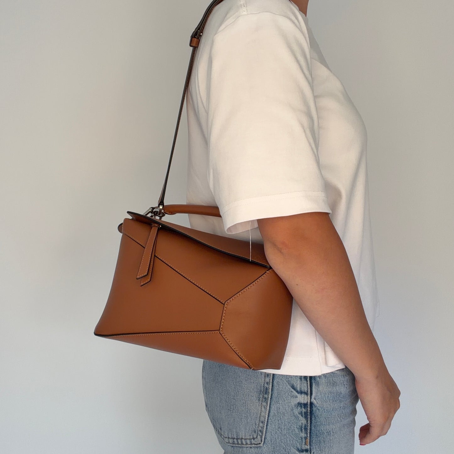 Loewe Puzzle Edge Small Tan Leather
