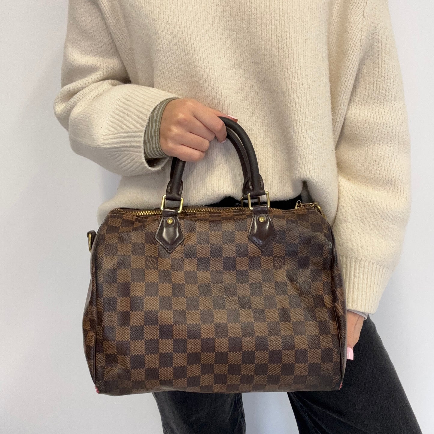 Louis Vuitton Speedy 30 Bandouliere Damier Ebene CT0178
