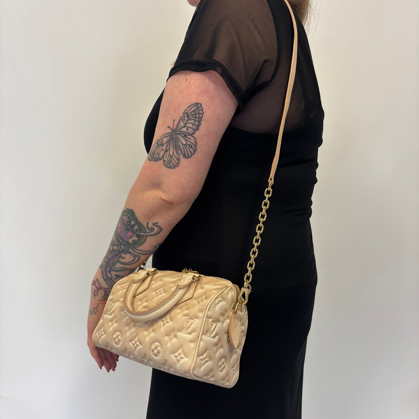 Louis Vuitton Speedy 20 Bandouliere Summer Stardust Beige Clair (NFID)