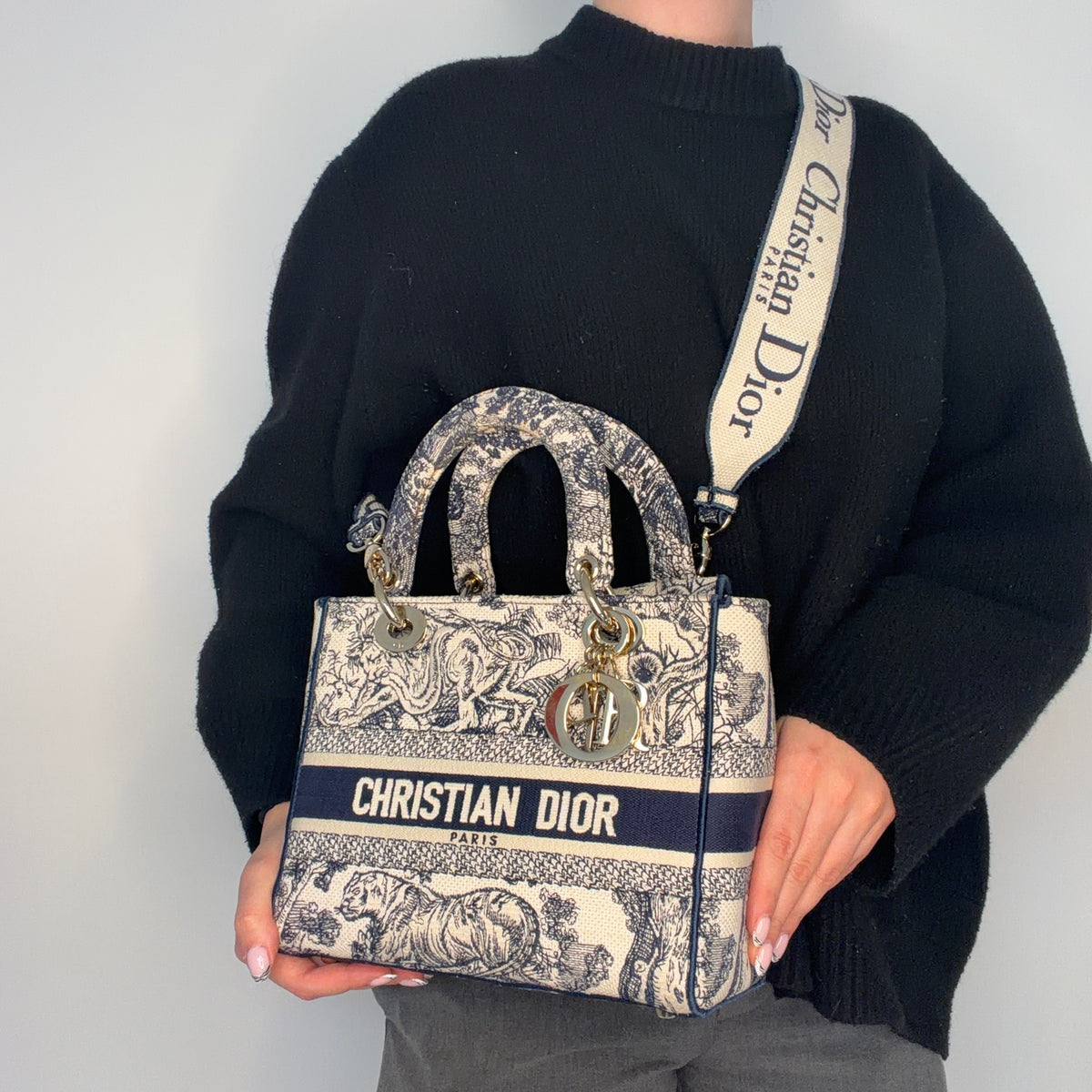 Dior Lady D-Lite Medium Toile de Jouy Reverse Embroidery 2021
