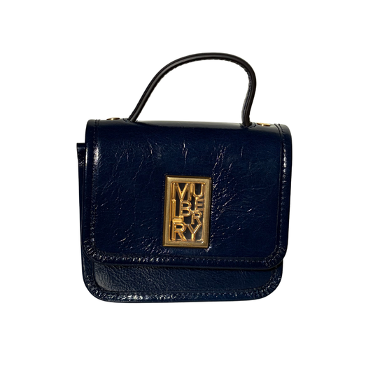 Mulberry Sadie Square Micro Sapphire Smooth Glossy Leather