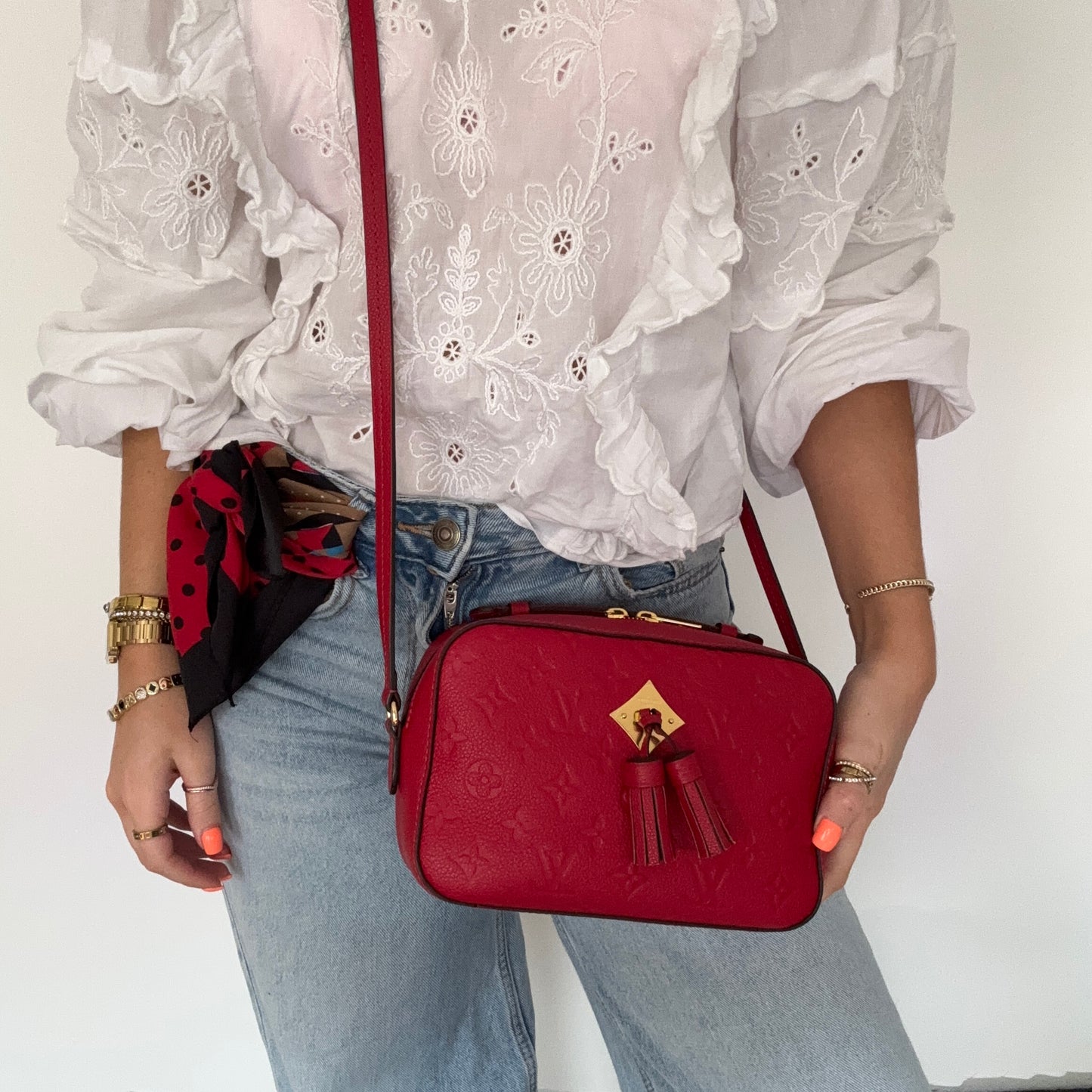 Louis Vuitton Saintonge Scarlet Empreinte CA3169 -2019