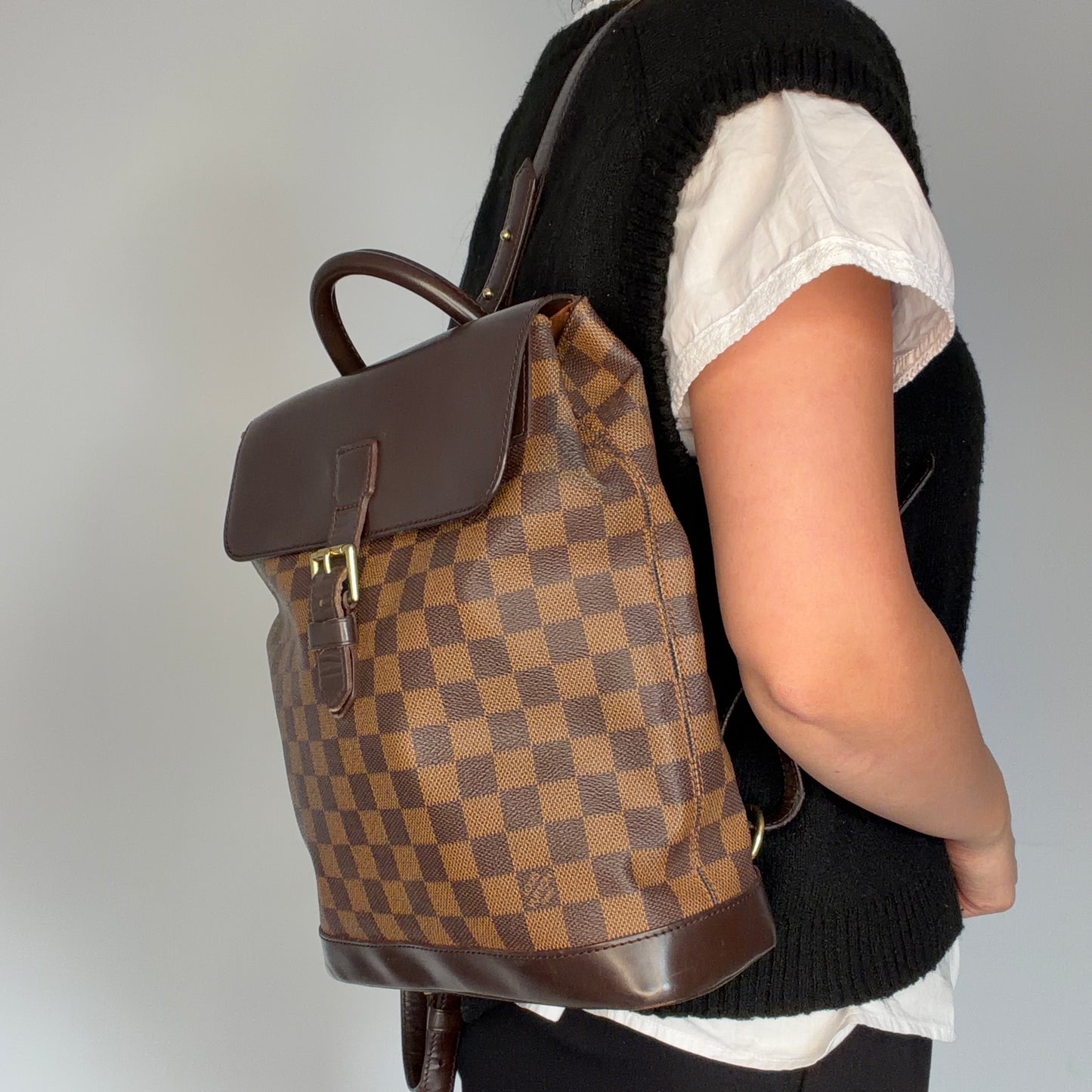 Louis Vuitton Soho Backpack Damier Ebene TH0977