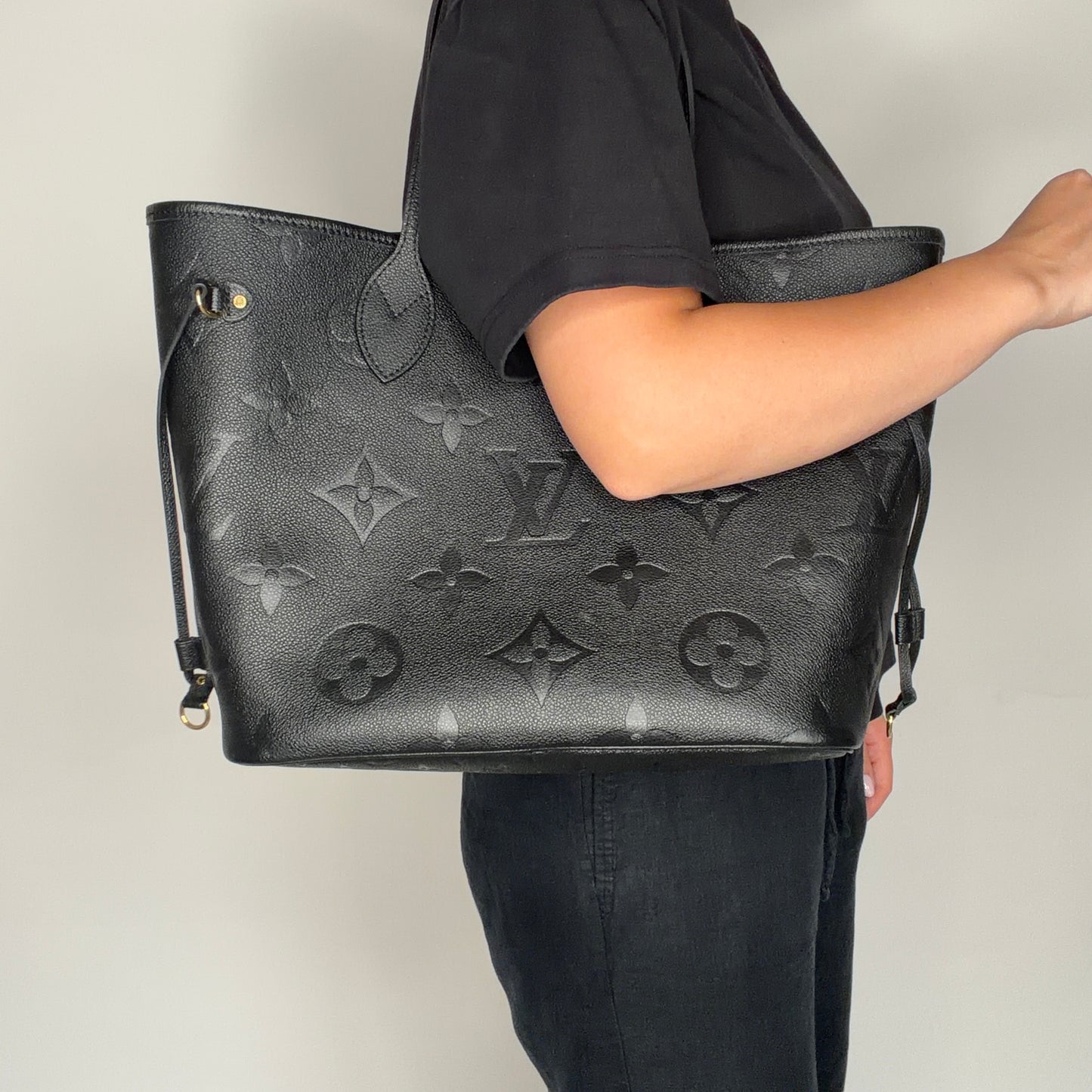 Louis Vuitton Neverfull MM Black Empreinte (no pocehtte) - NFID