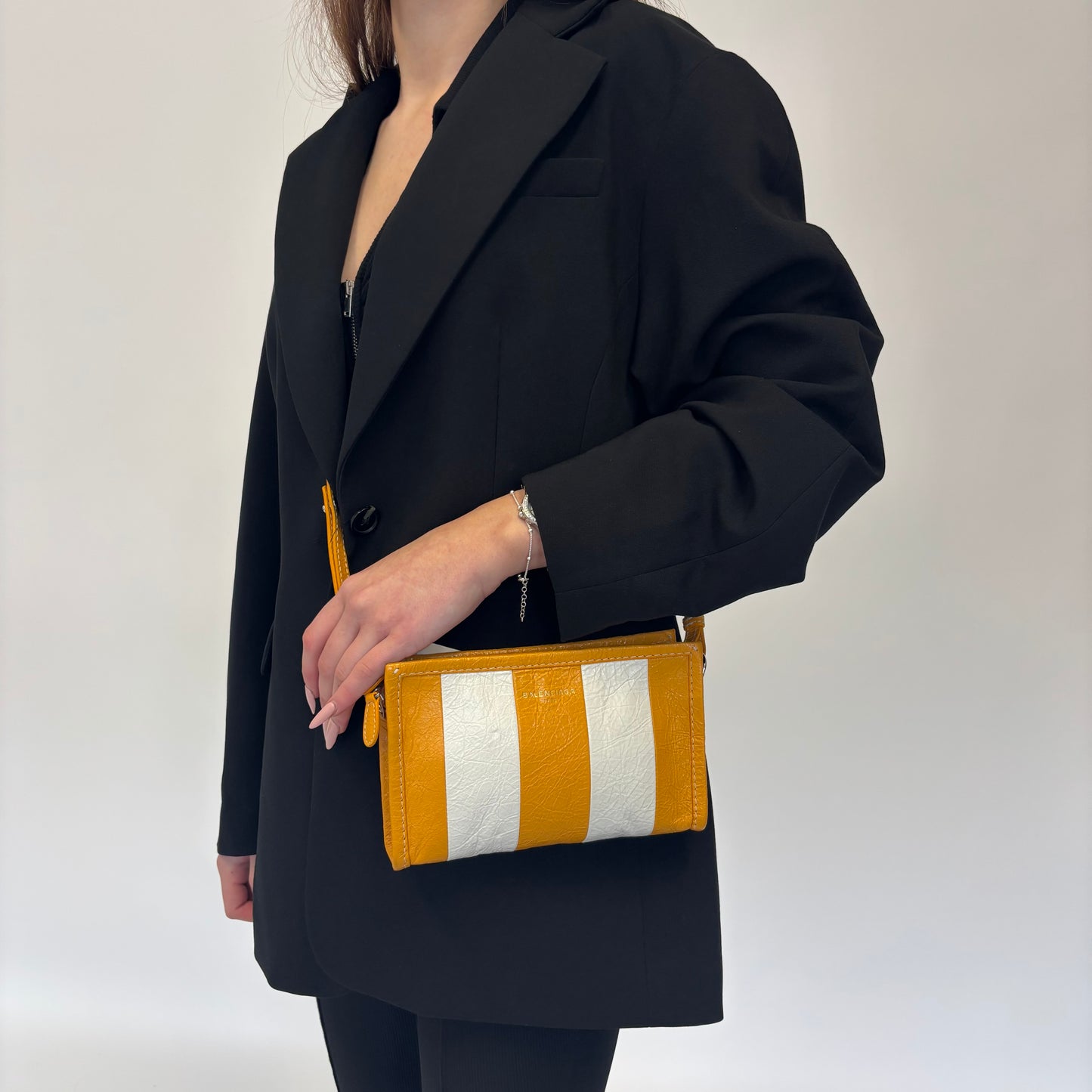 Balenciaga Yellow Bazar Leather Cross-Body