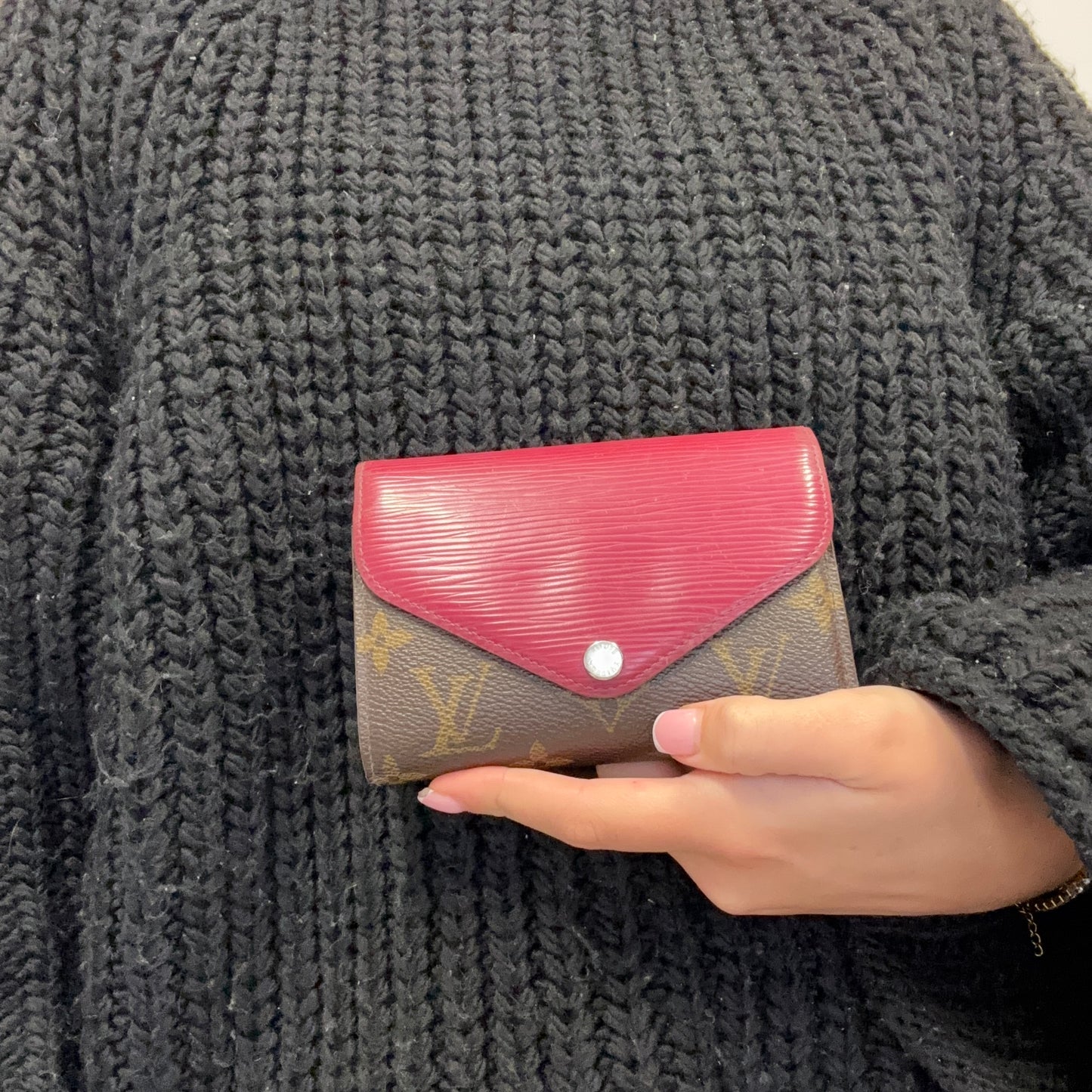 Louis Vuitton Marie-Lou Wallet Compact Monogram & Epi Leather CA1103