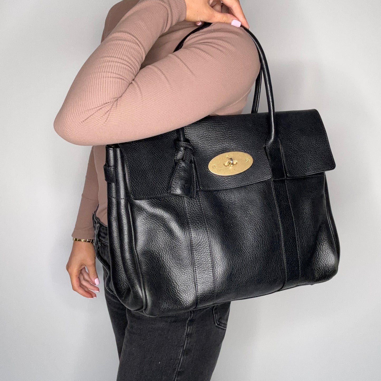 Mulberry Bayswater Black Leather GHW