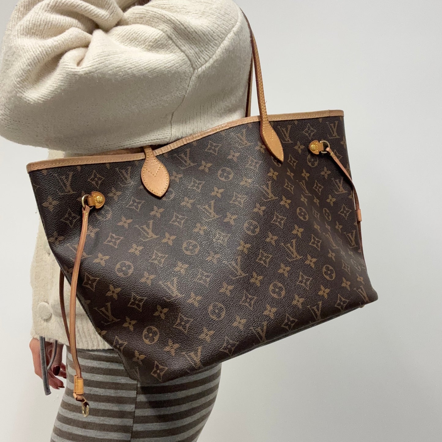 Louis Vuitton Neverfull MM with Pochette Monogram & Red SF0290 - 2020