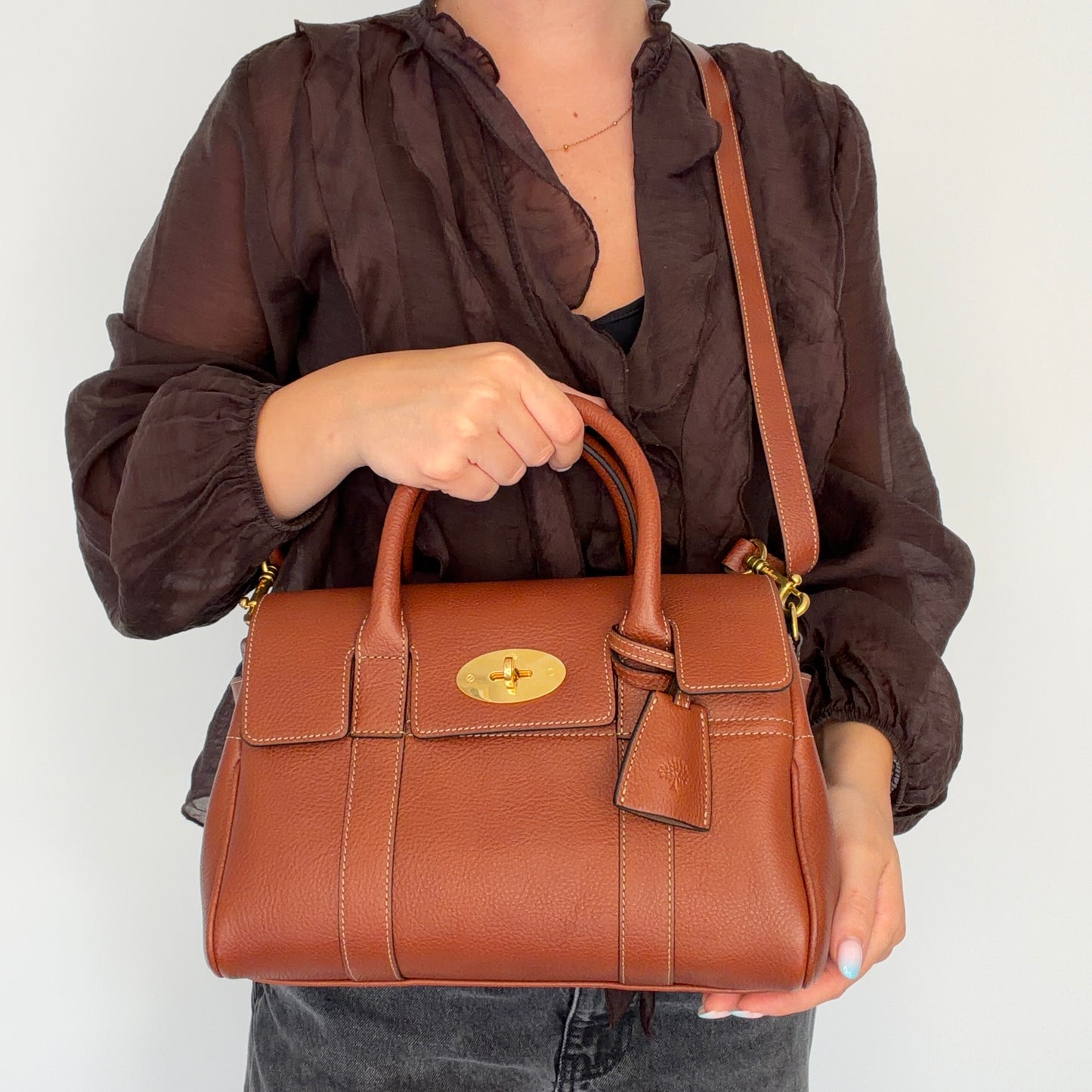 Mulberry Bayswater Satchel Small Oak NVT GHW