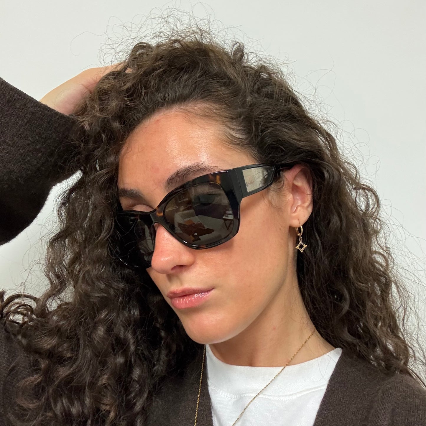 Chanel Sunglasses Dark Tortoise Butterfly Signature CC 5429