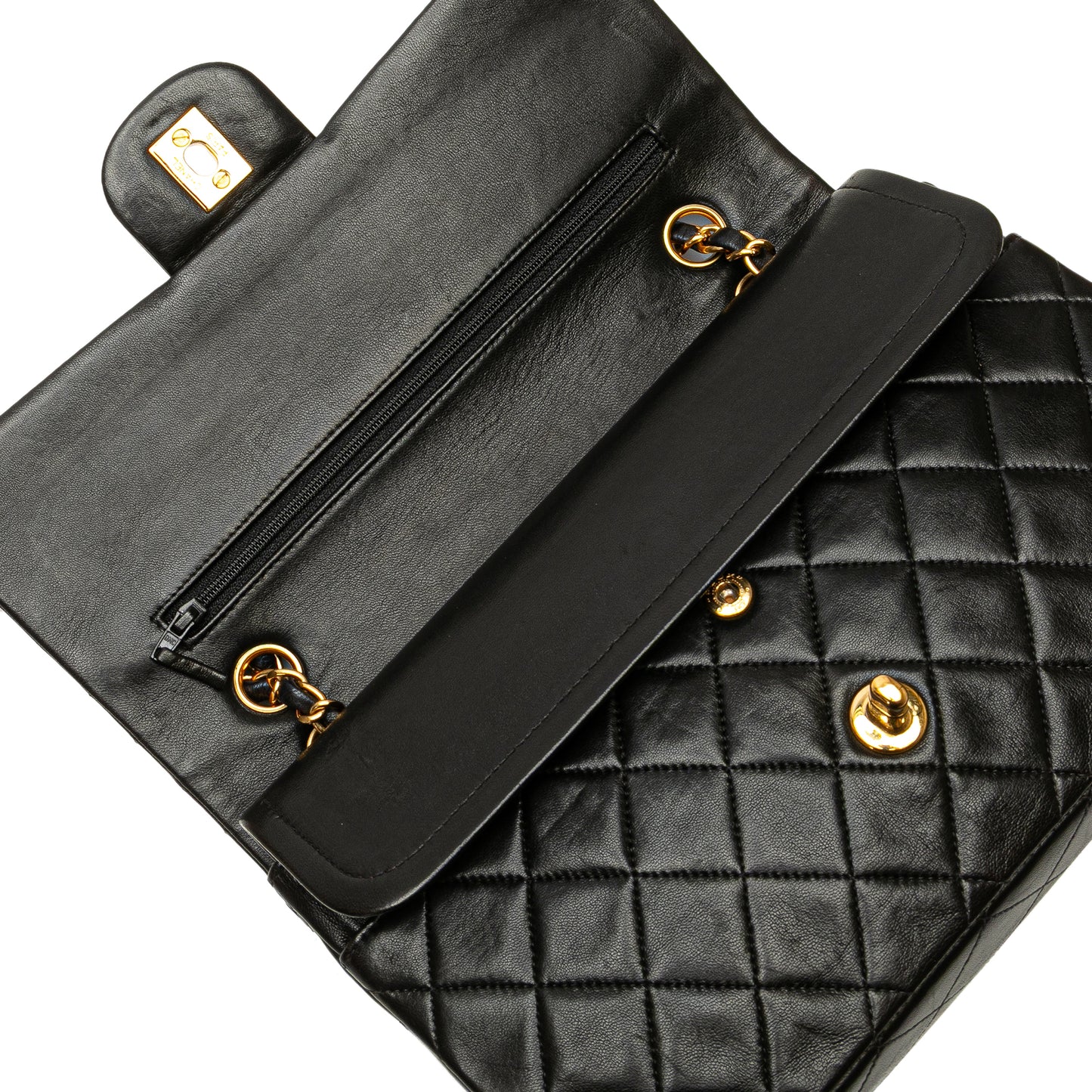 Medium Classic Lambskin Double Flap Image# 8