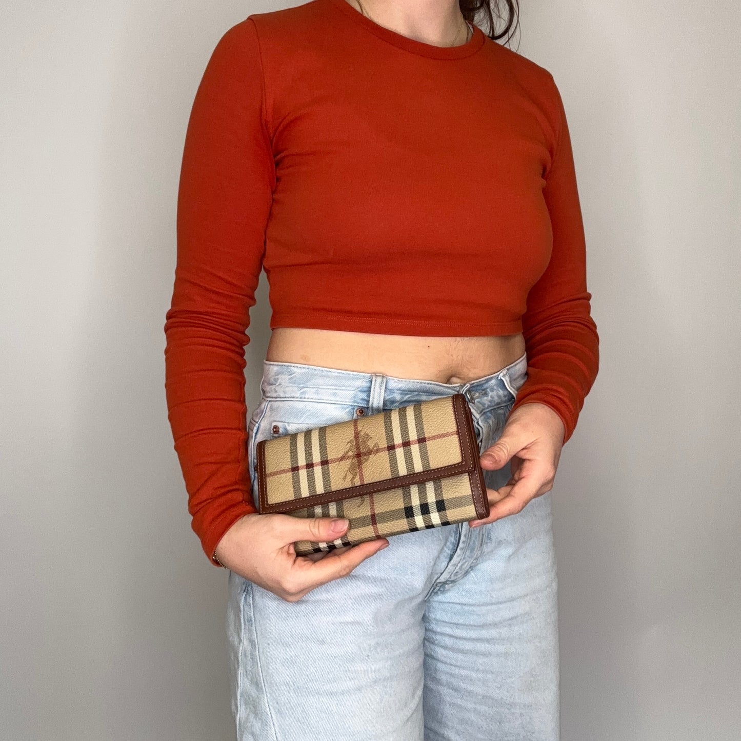 Burberry Long Wallet Check Vintage