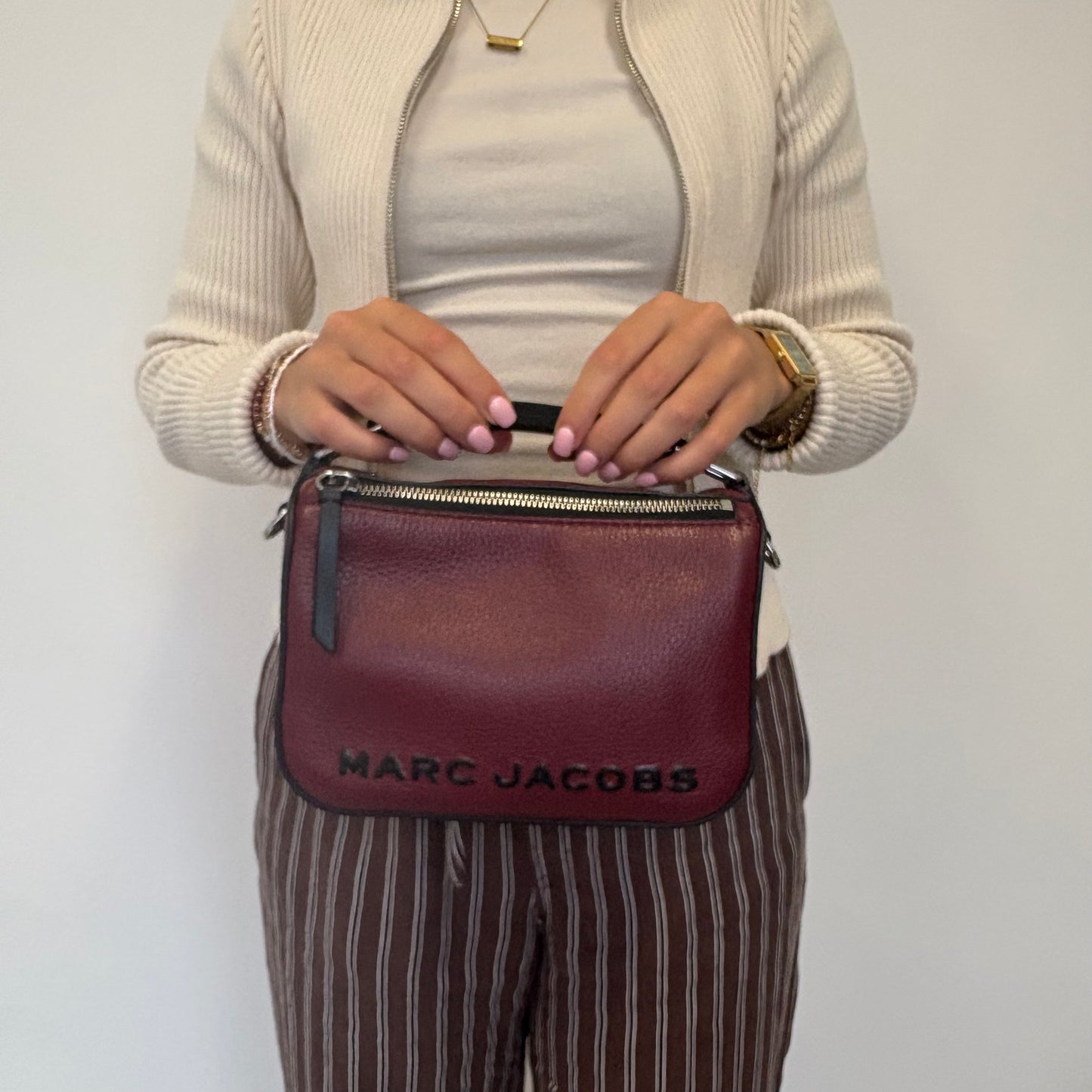 Marc Jacobs The Soft Box 21cm Vachetta Red Grained Leather GH