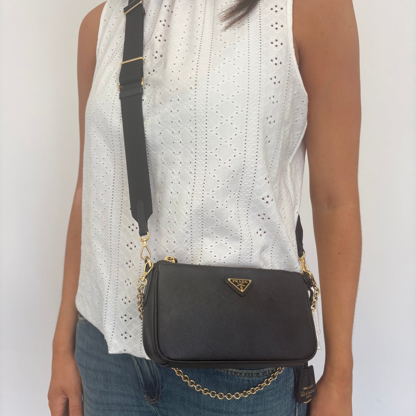 Prada Re-edition 2000 mini bag black saffiano