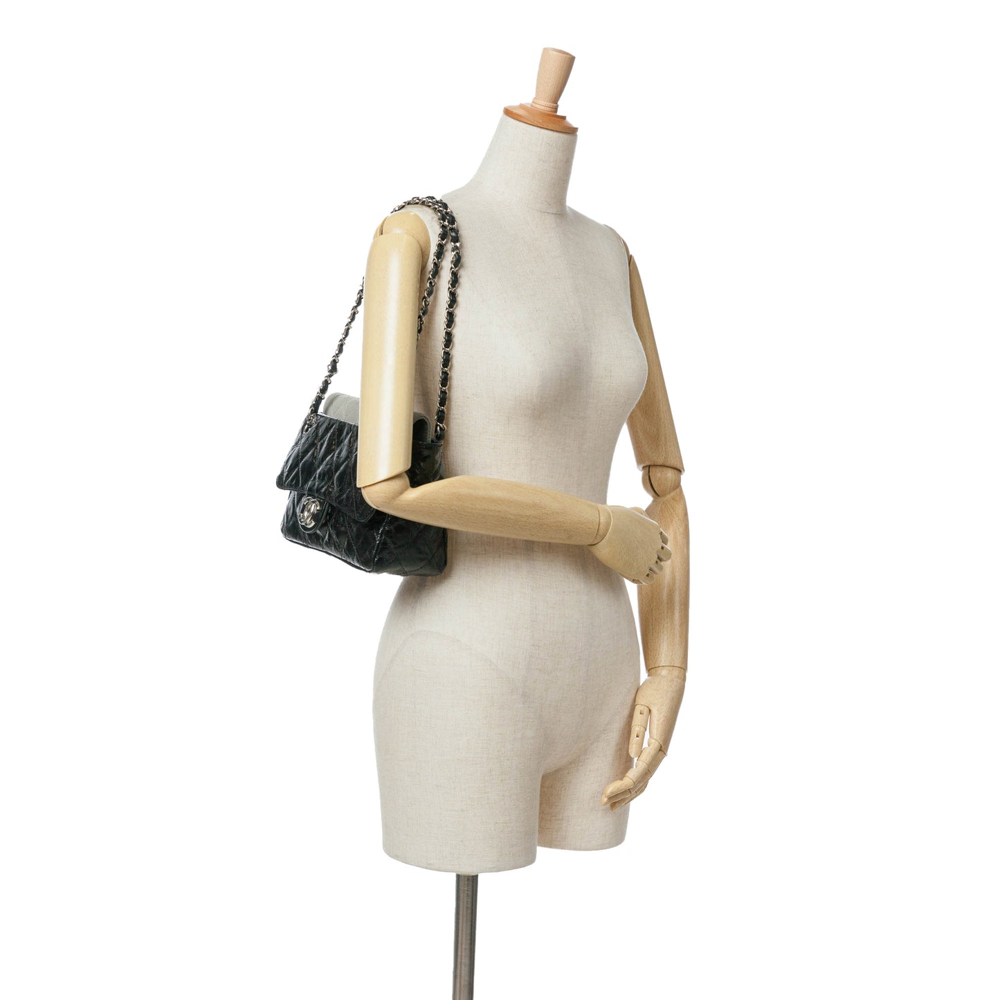 Glazed Calfskin Iridescent Portobello Flap Image# 8