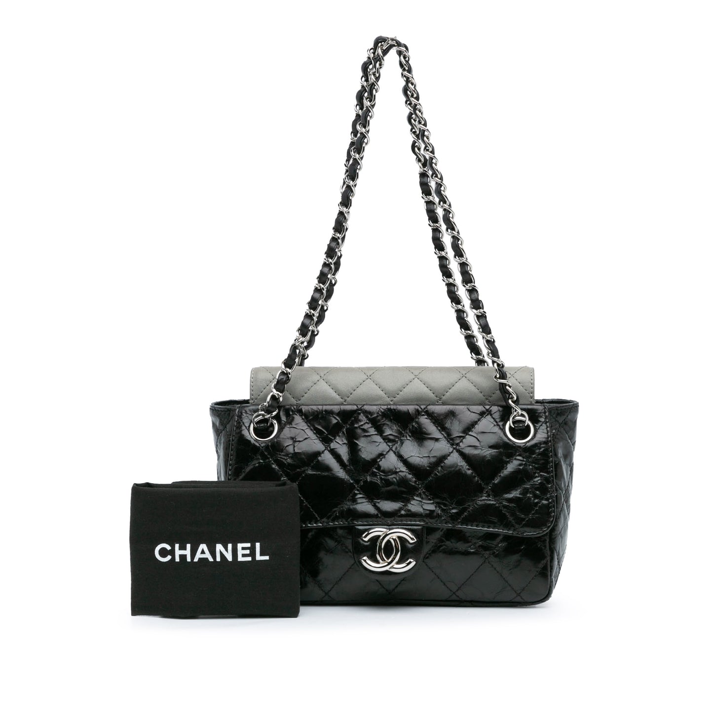 Glazed Calfskin Iridescent Portobello Flap Image# 9