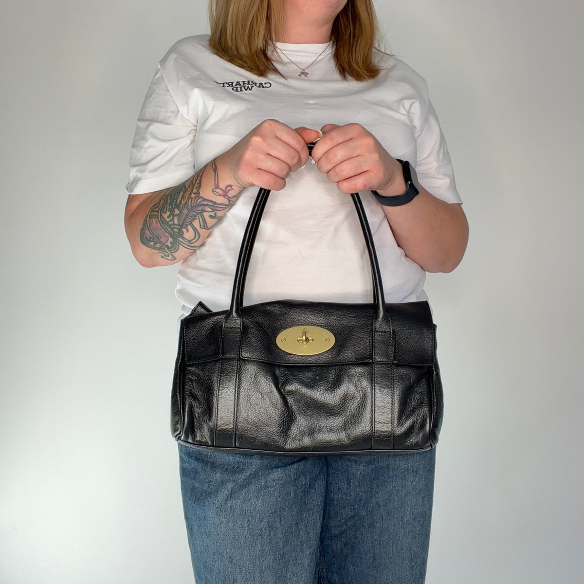 Mulberry Bayswater East West Black Brass HW