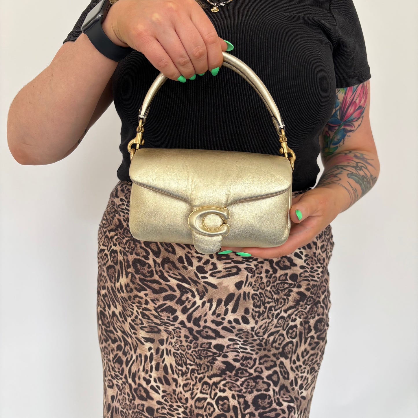 Coach Gold Pillow Tabby Shoulder Bag 18