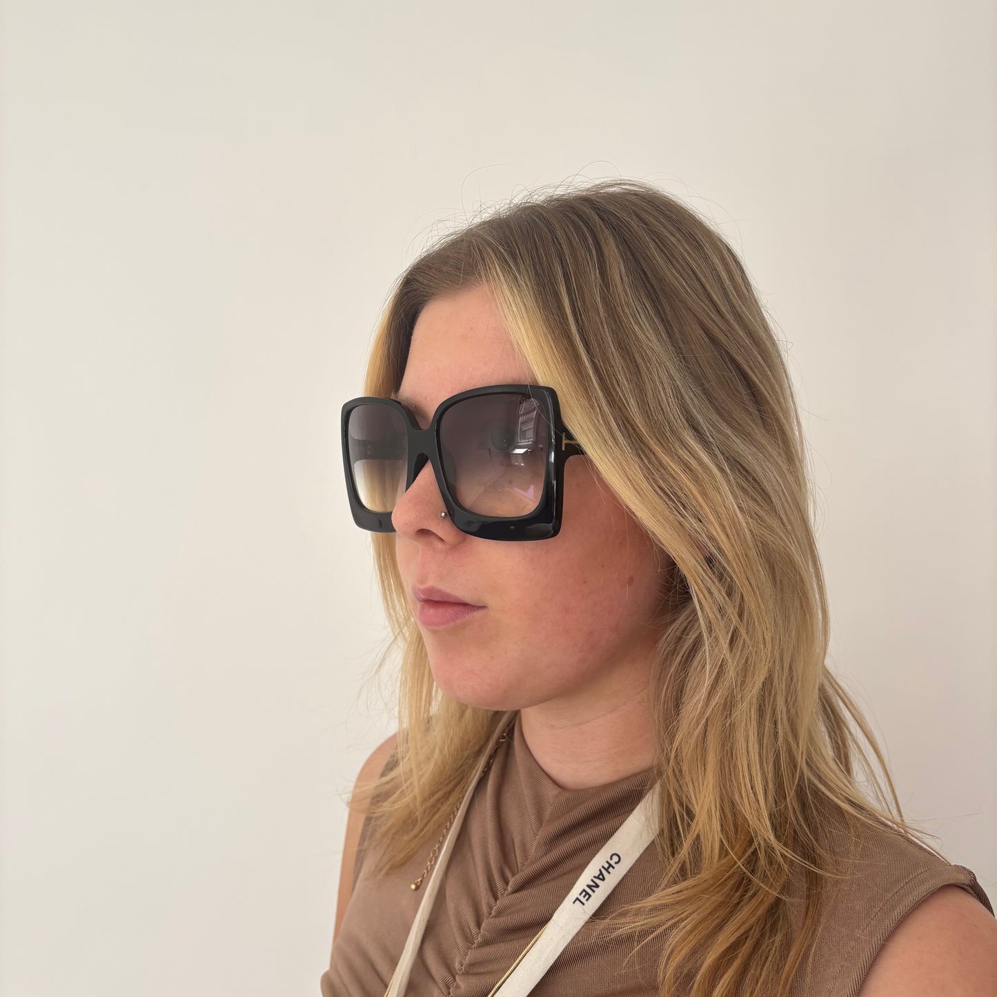 Tom Ford Katrine 02 Oversize Square Sunglasses Black