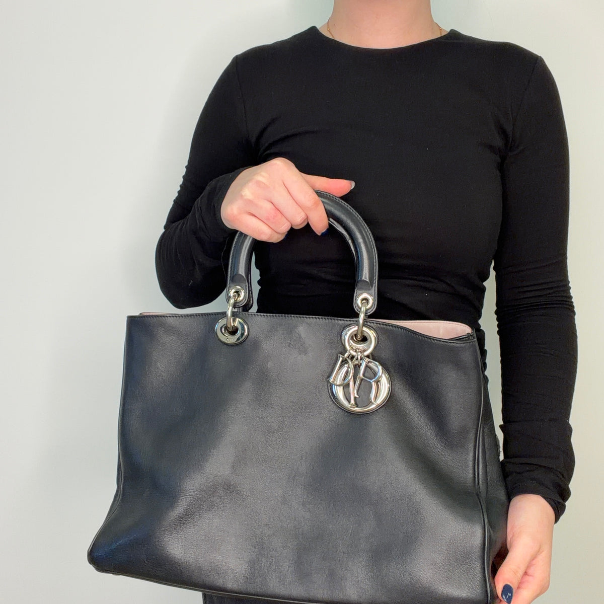Dior Diorissimo Tote Bag Black Leather 2012