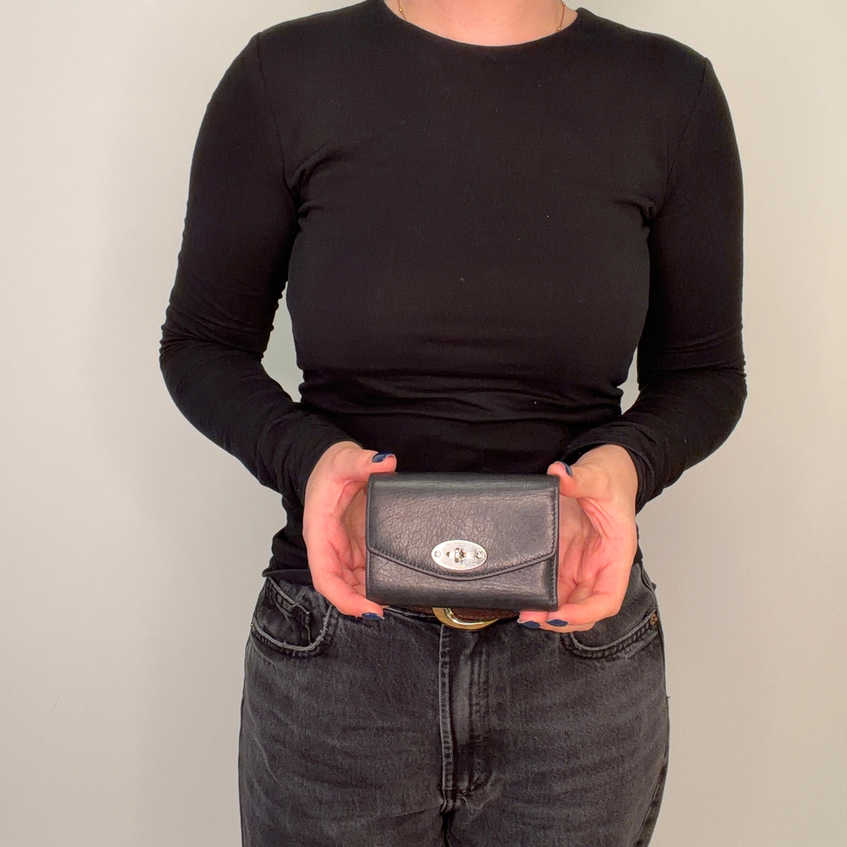 Mulberry Darley Wallet Small Black SHW
