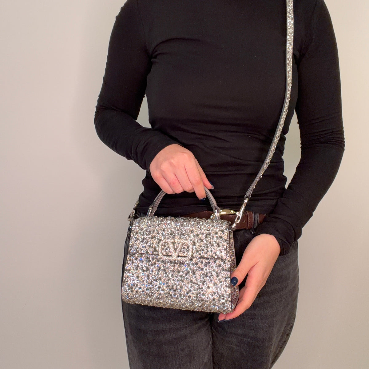 Valentino Vsling Mini Bag Crystal with Strap
