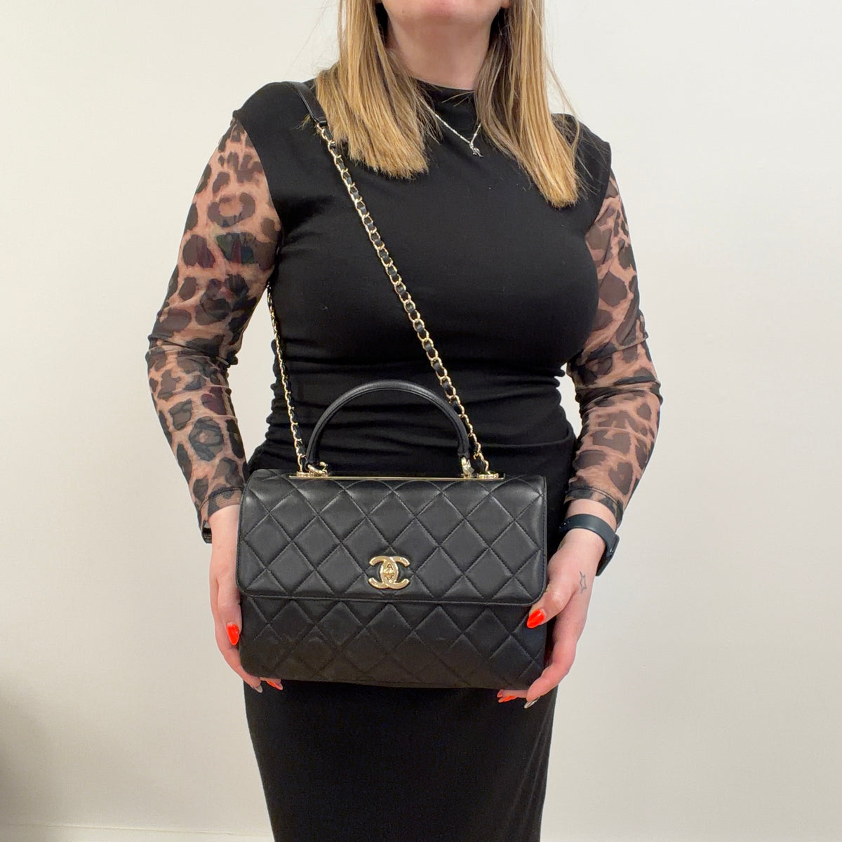 Chanel Trendy CC Medium Black Lambskin GHW 2020