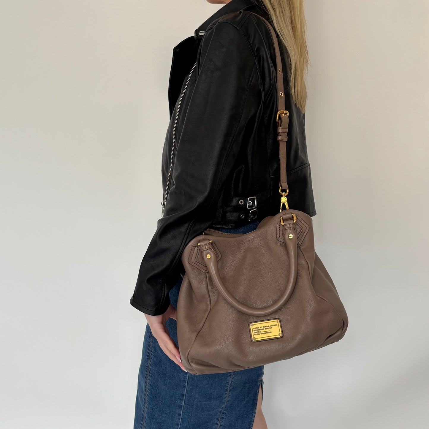 Marc Jacobs Taupe Classic Q Fran Bag