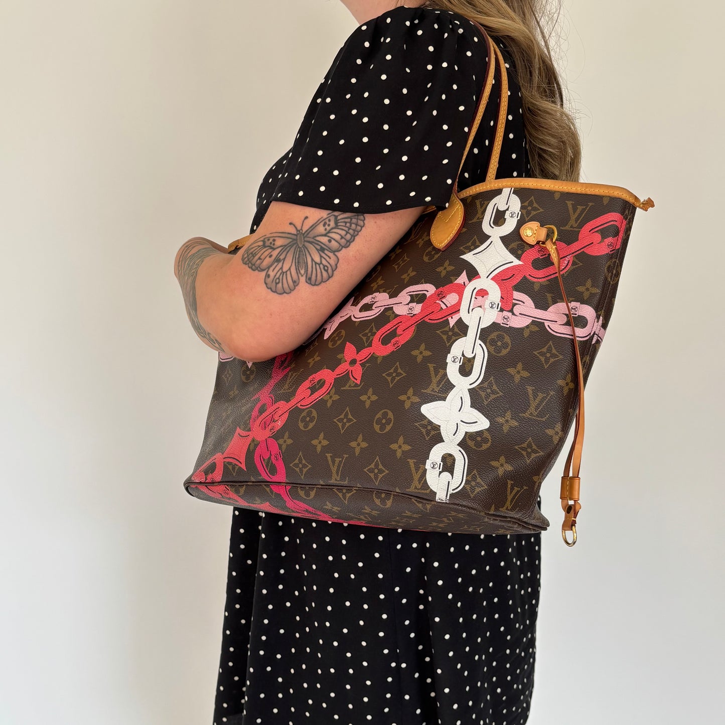 Louis Vuitton Monogram Chain Print Neverfull MM Ltd. Ed. CA1136 (2)