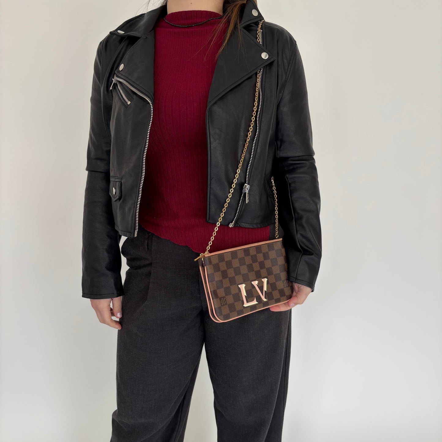 Louis Vuitton Damier Ebene LV Double Zip Pochette MI2139 - 2019