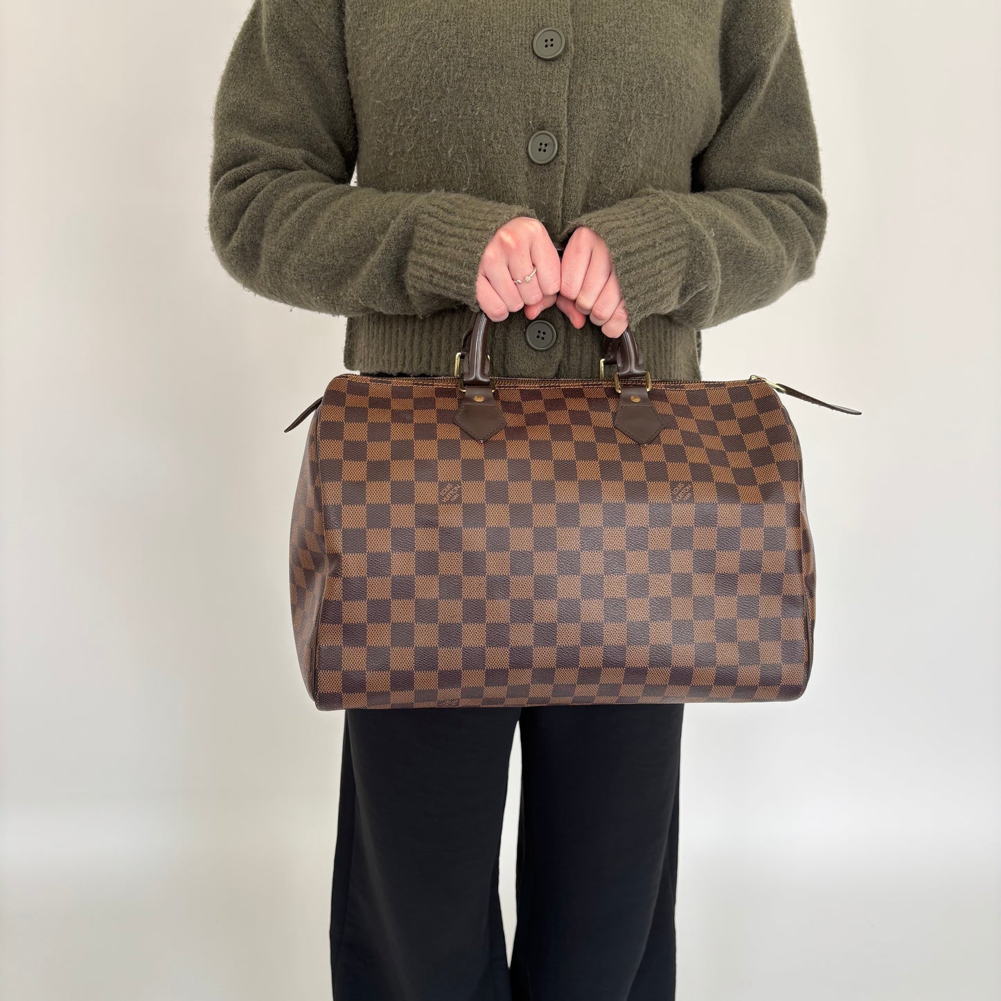 Louis Vuitton Damier Ebene Speedy 35 TR1113