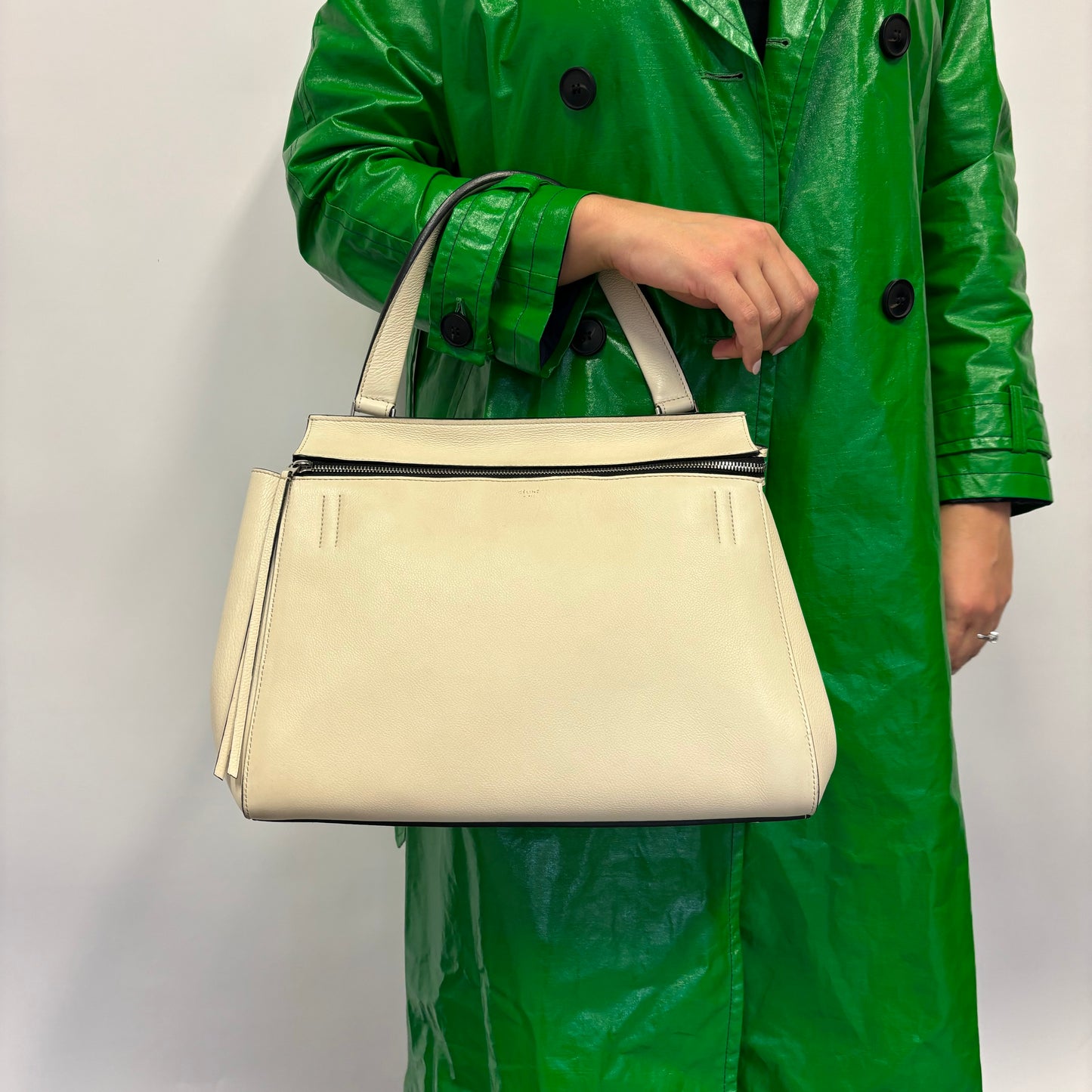 Celine Edge Bag Cream Calf Leather
