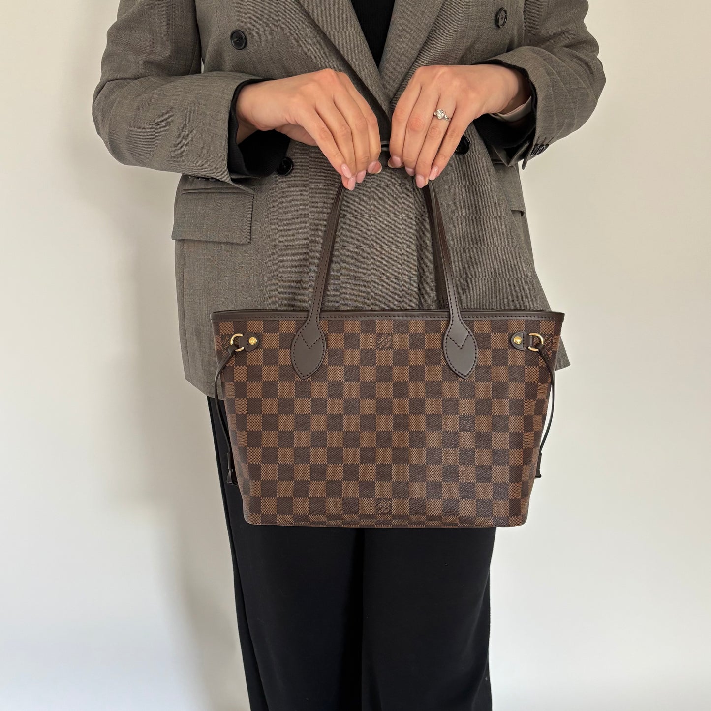 Louis Vuitton Classic Damier Ebene Neverfull PM with Pochette