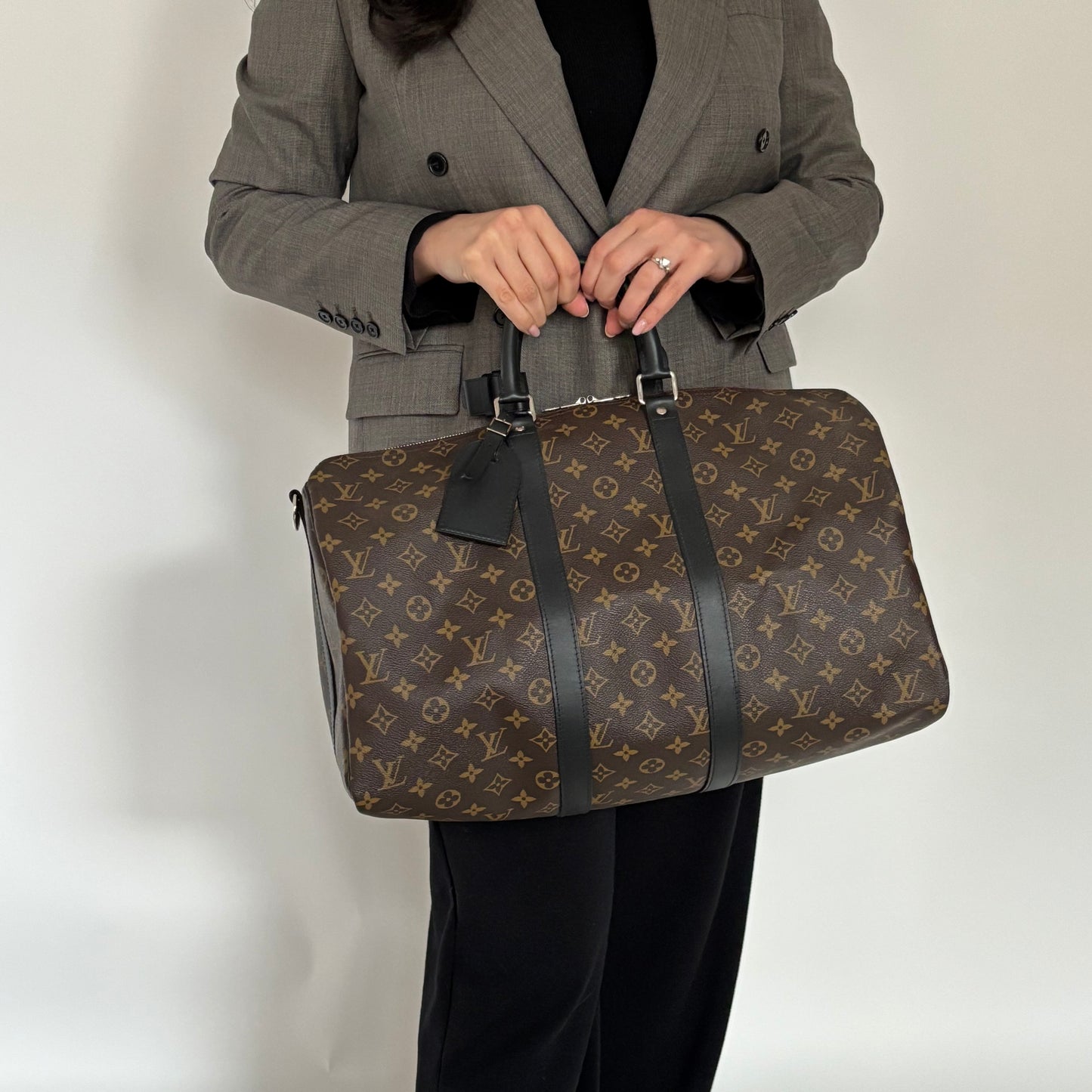 Louis Vuitton Monogram and Noir Keepall 45 Bandouliere AA3156 - 2016