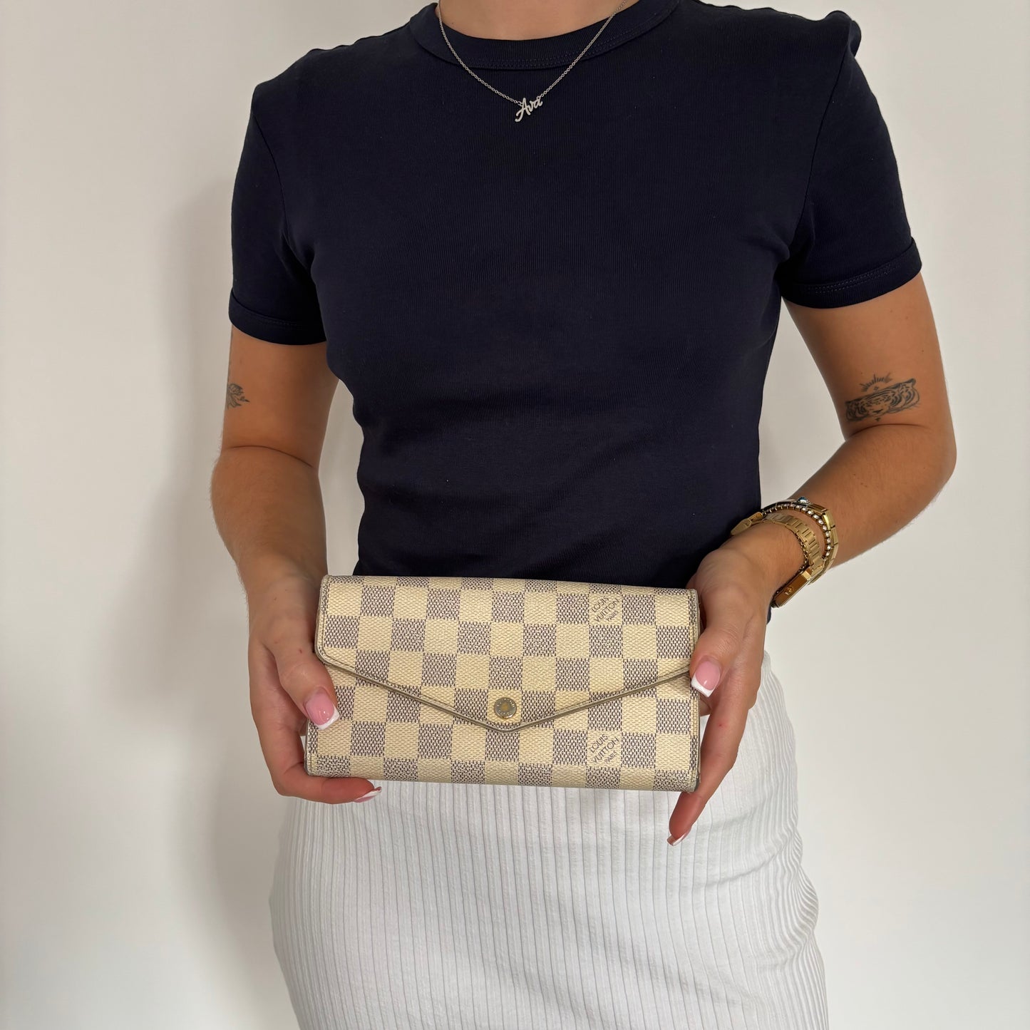 Louis Vuitton Sarah Wallet Damier Azur Vintage