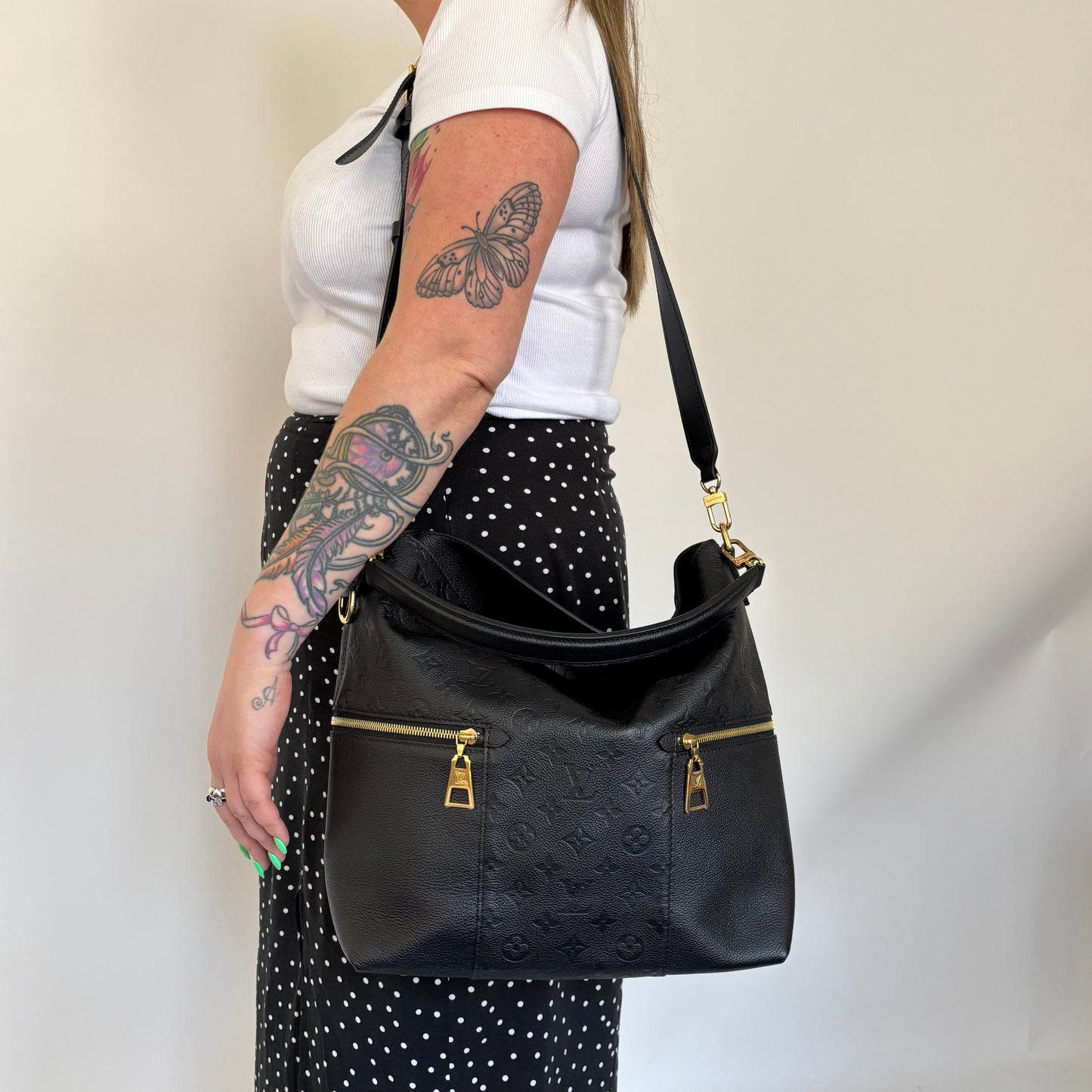 Louis Vuitton Black Empreinte Melie Handbag DU0138 - 2018