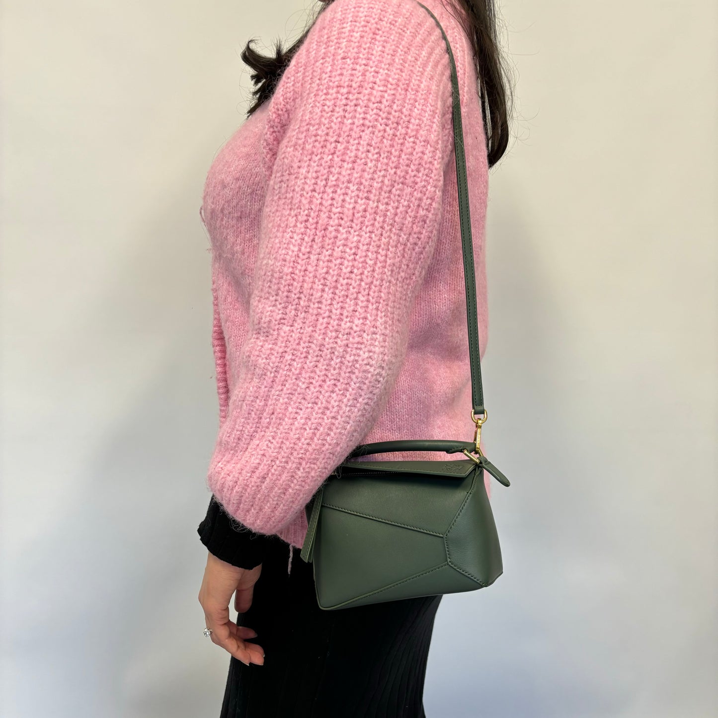 Loewe Mini Puzzle Bag Bottle Green