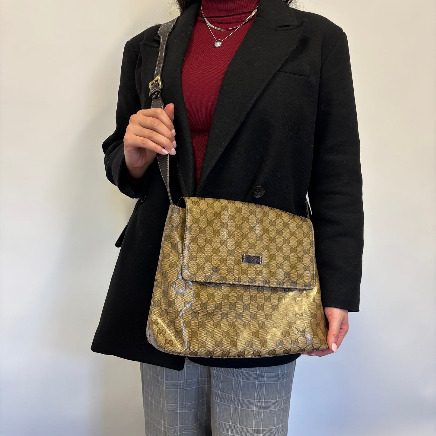 Gucci GG Crystal Flap Shoulder Bag