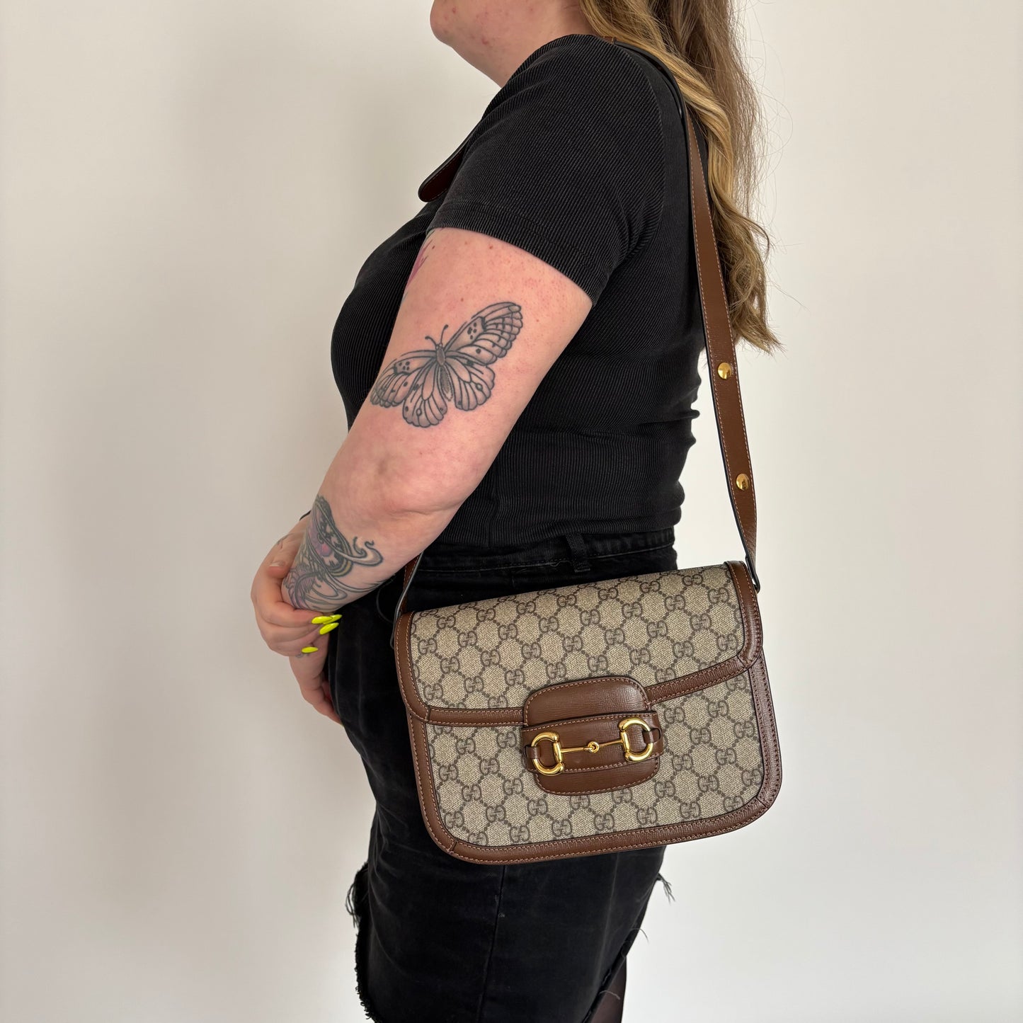 Gucci GG Supreme Horsebit 1955 Shoulder Bag