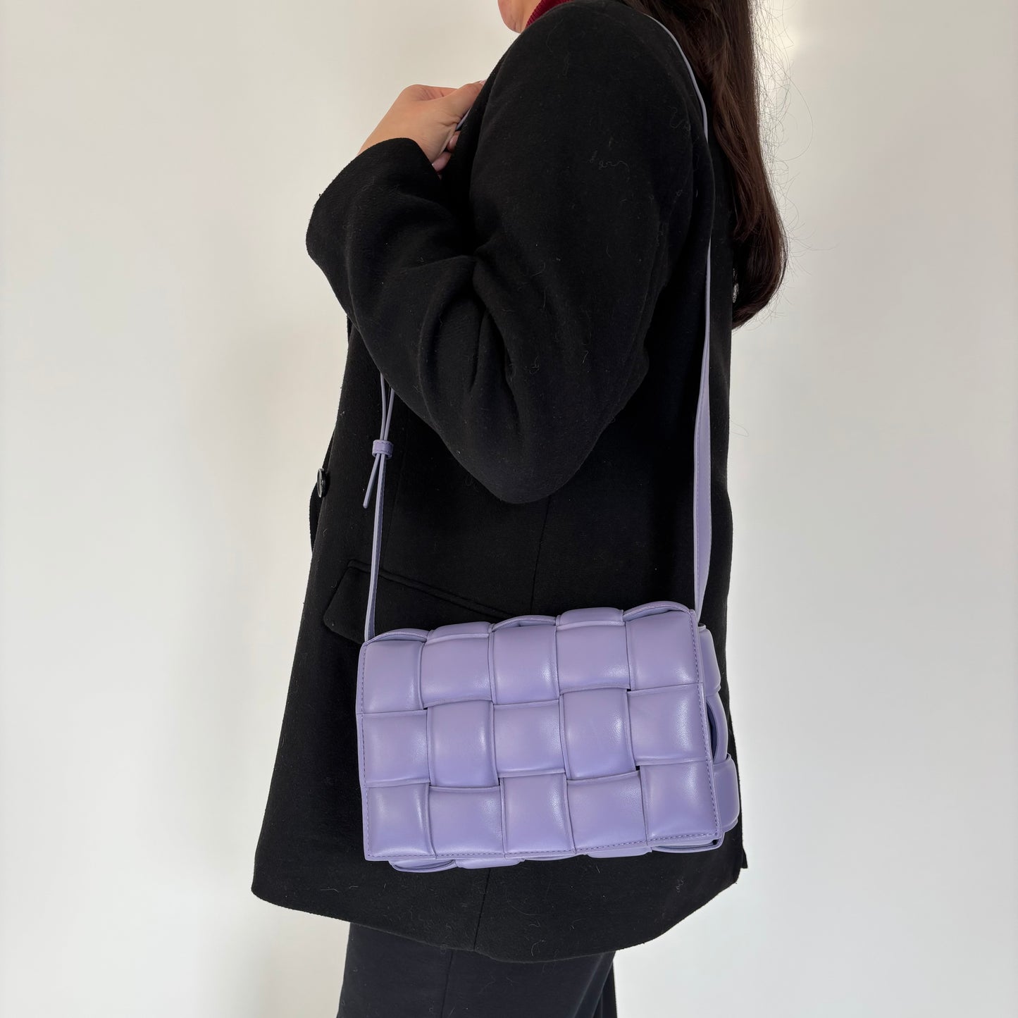 Bottega Veneta Lavender Maxi Weave Padded Cassette