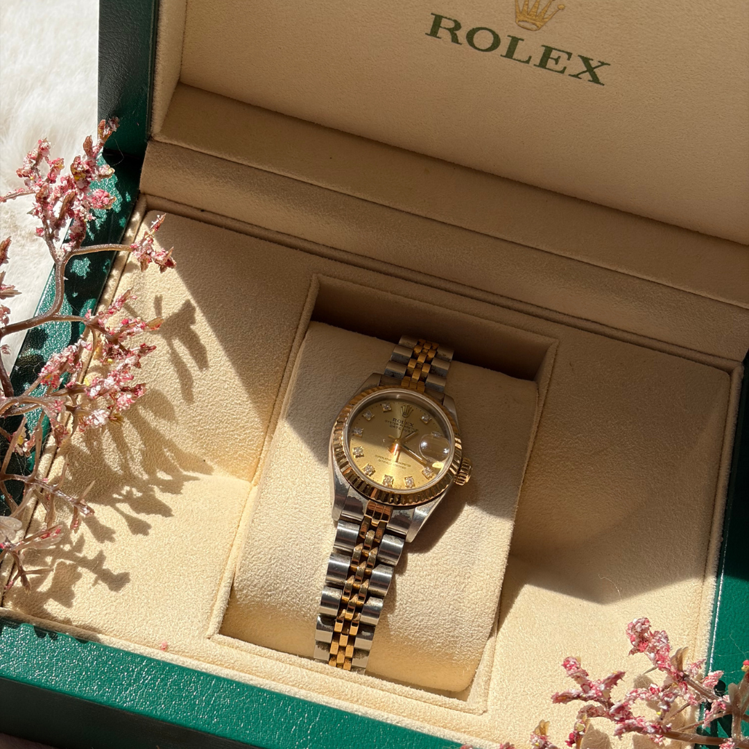 Rolex Oyster Perpetual Lady Datejust 26 Steel and Gold with Diamond Dot Dial