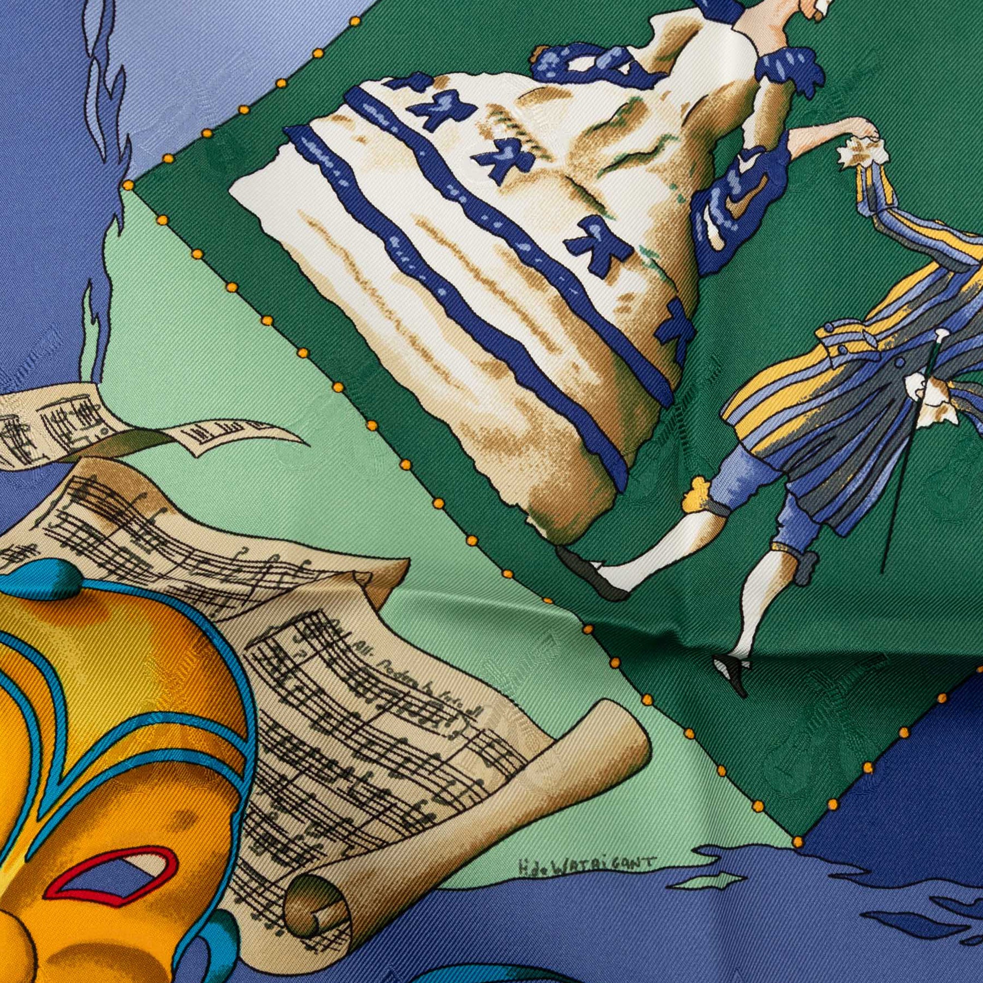 Preowned Hermes Le Carnaval de Venise Silk Scarf | Free Worldwide