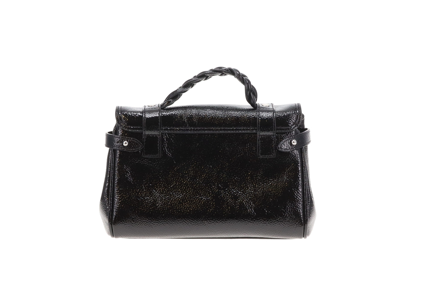 Mulberry Alexa Mini Black Spongy Patent Leather New Model