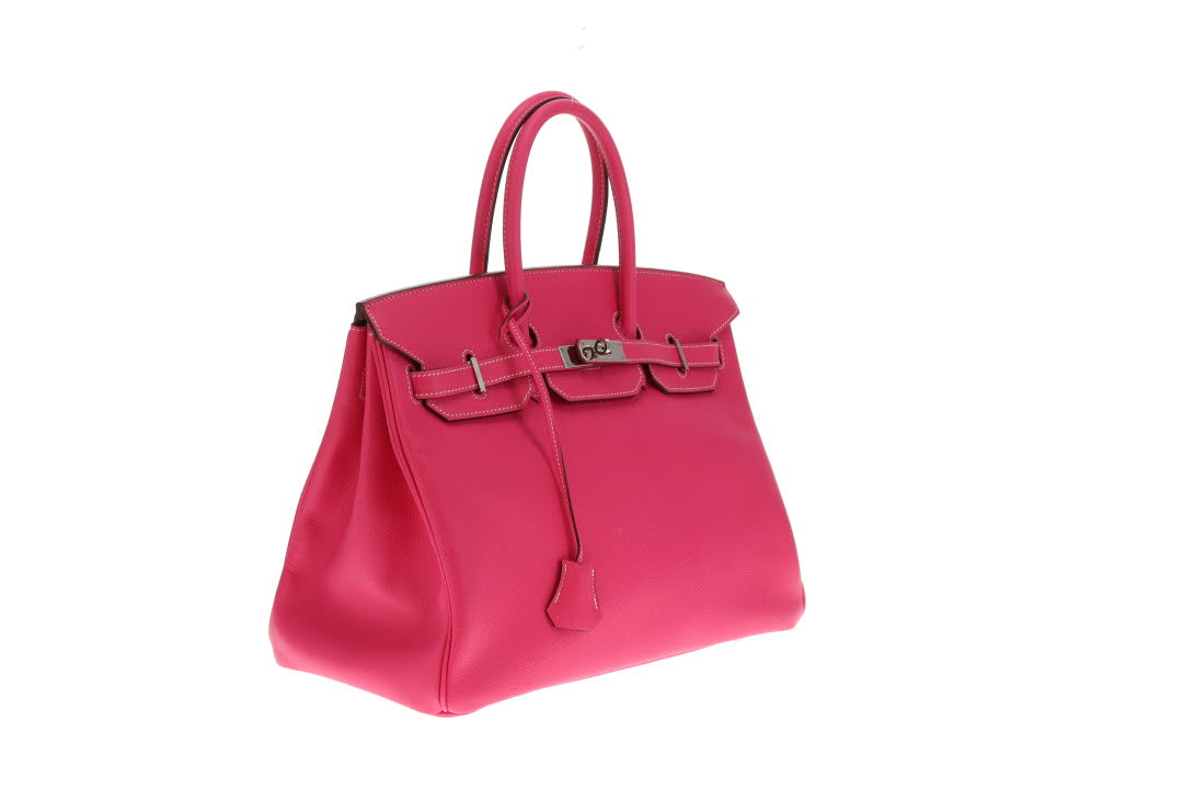 Hermes Birkin 35cm Rose Tyrien & Rubis Epsom 2011 With Palladium Hardware