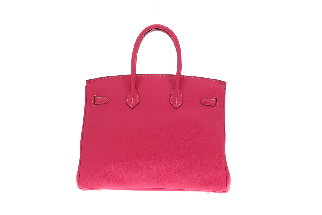Hermes Birkin 35cm Rose Tyrien & Rubis Epsom 2011 With Palladium Hardware