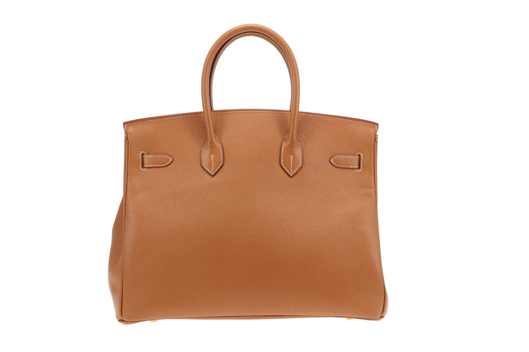 Hermes Birkin 35 Retourne Gold Courchevel GHW 2003