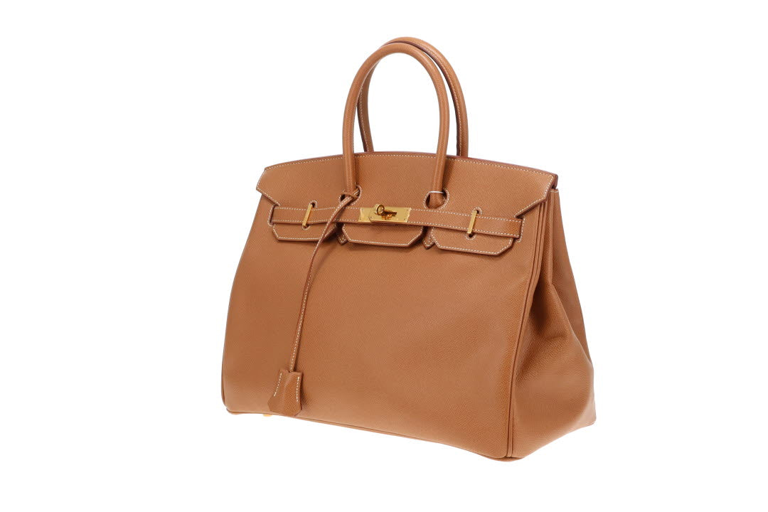 Hermes Birkin 35 Retourne Gold Courchevel GHW 2003