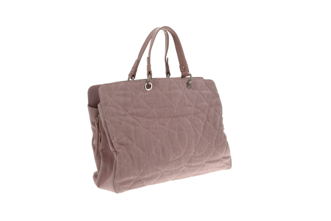 Chanel Tote Large Quilted Denim Pink 2008/09