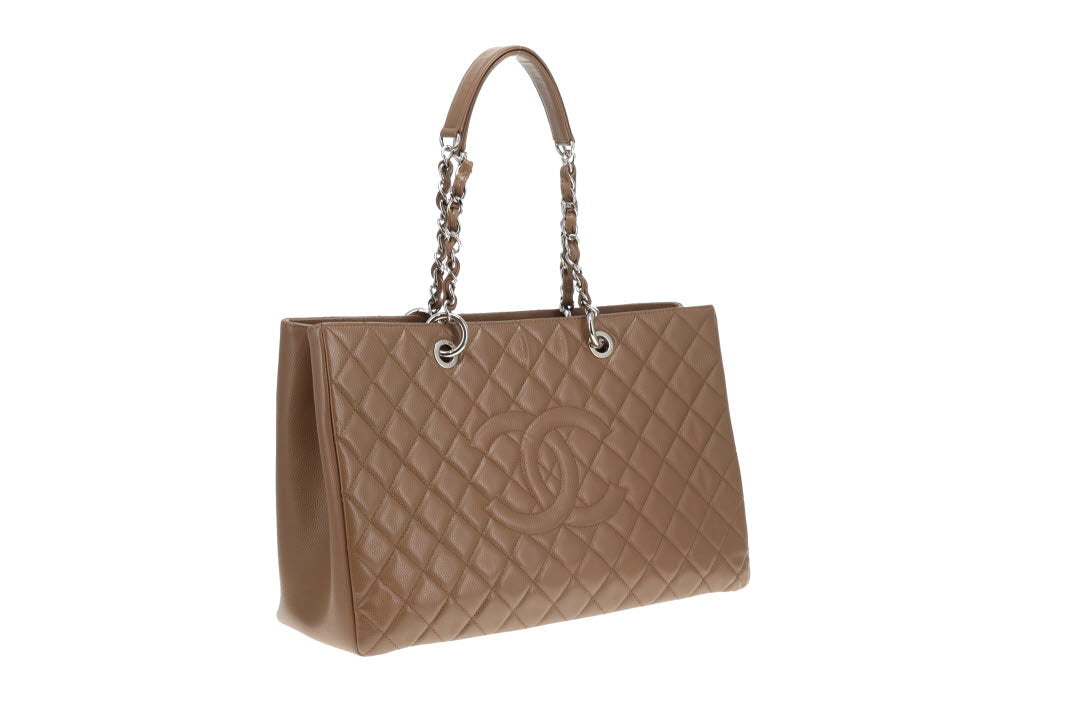 Chanel XL GST Tote Taupe Brown Caviar SH 2012