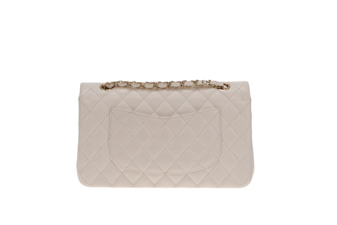 Chanel Classic Double Flap Caviar White Medium 2020